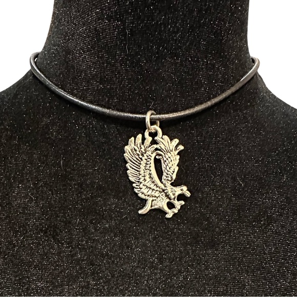 Jewelry - Flying Eagle Bird Pendant Necklace Chord Necklace Adjustable Length